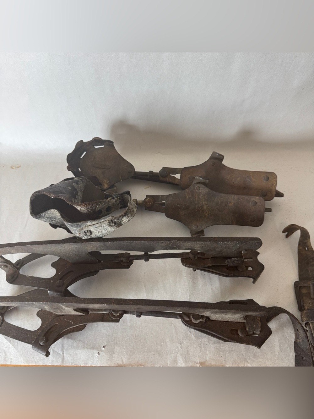 Antique Adjustable Ice Skates Lot of 2 Pairs Pat. Oct. 18, 1881 Sizes 10 & 11½